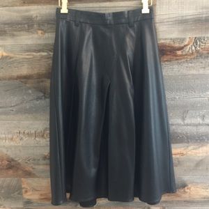 Pink Tartan Vegan Leather Skirt